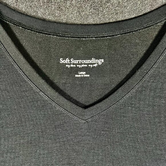 Soft Surroundings Sz L  Cold shoulder Drawstring waist dress - Picture 2 of 4